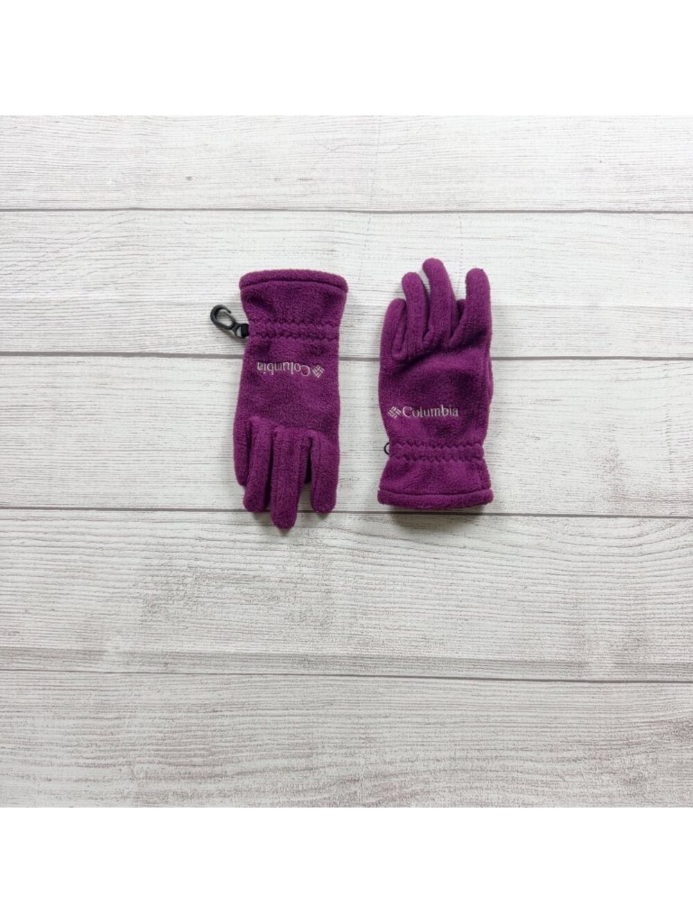 Columbia Youth Fleece Winter Gloves Purple Insulated Warm Design S 8